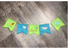 Stickdatei ITH - Wimpel zur Geburt